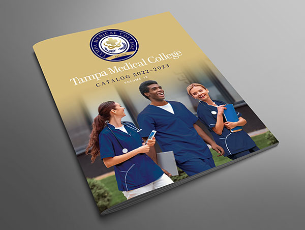 Catalog design showing front cover for Tampa Medical College
